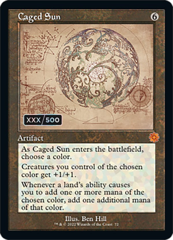 Caged Sun (Retro Schematic) (Serialized) [The Brothers' War Retro Artifacts] | Exor Games Truro