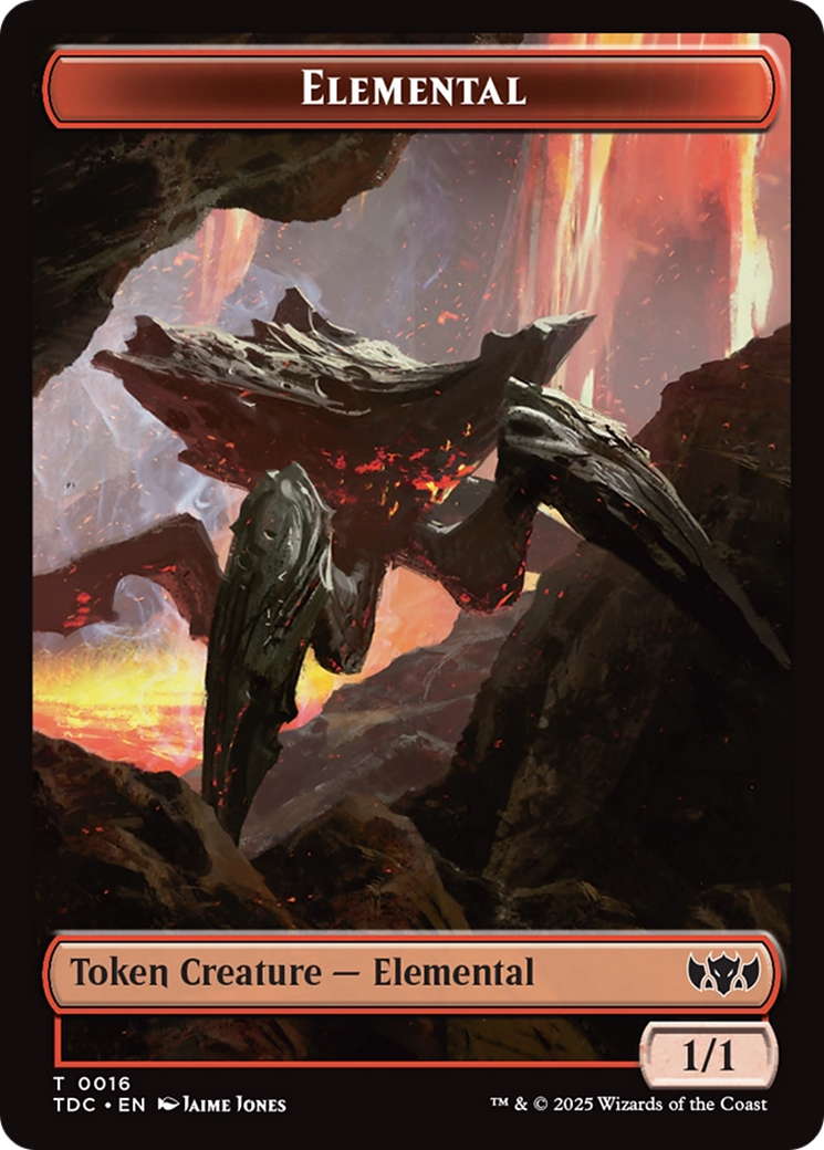 Elemental (0016) // Gold Double-Sided Token [Tarkir: Dragonstorm Commander Tokens] | Exor Games Truro