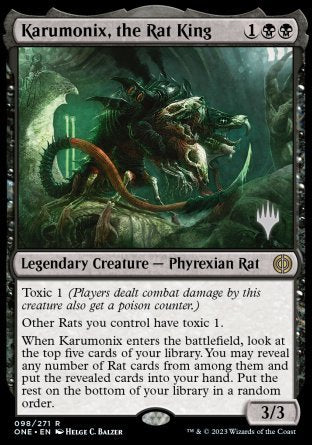Karumonix, the Rat King (Promo Pack) [Phyrexia: All Will Be One Promos] | Exor Games Truro