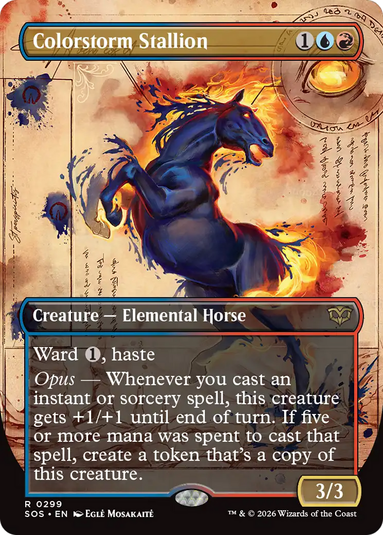 Colorstorm Stallion (Borderless) [Secrets of Strixhaven] | Exor Games Truro