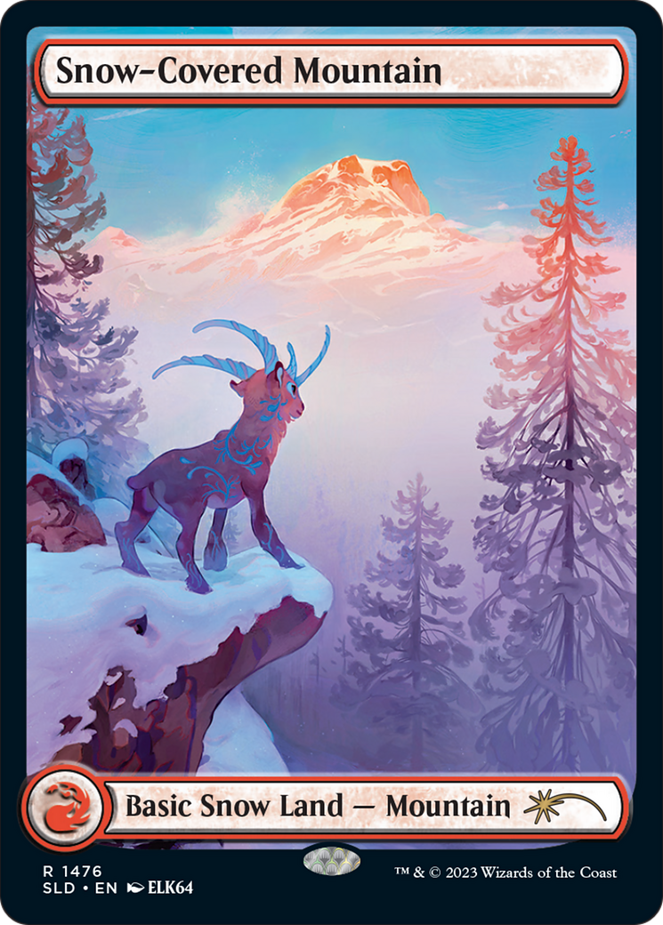 Snow-Covered Mountain (1476) (Rainbow Foil) [Secret Lair Drop Series] | Exor Games Truro