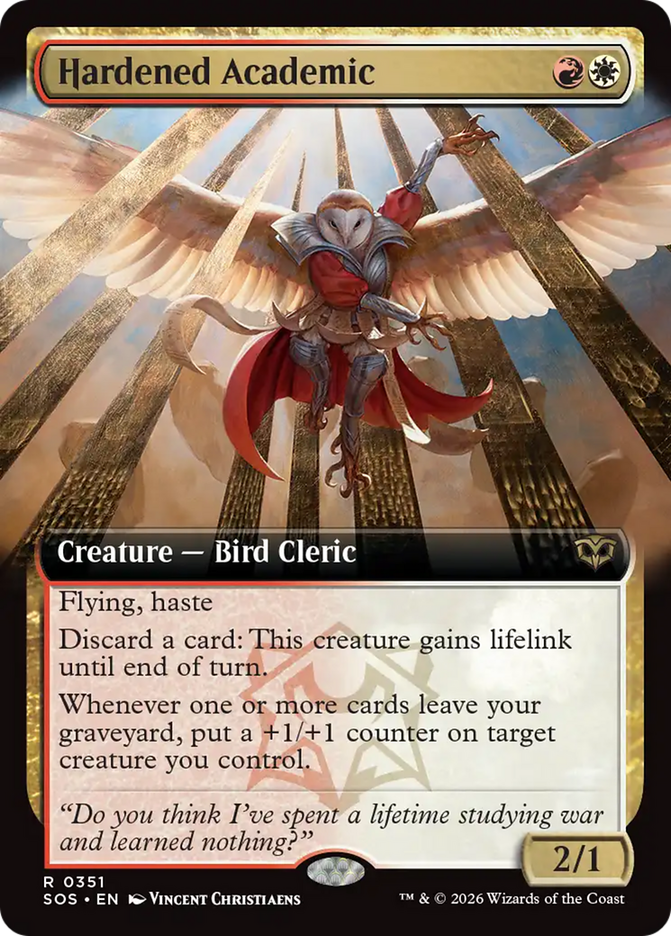 Hardened Academic (Extended Art) [Secrets of Strixhaven] | Exor Games Truro
