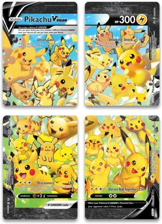Pikachu V-UNION (Set of 4) [Sword & Shield: Black Star Promos] | Exor Games Truro