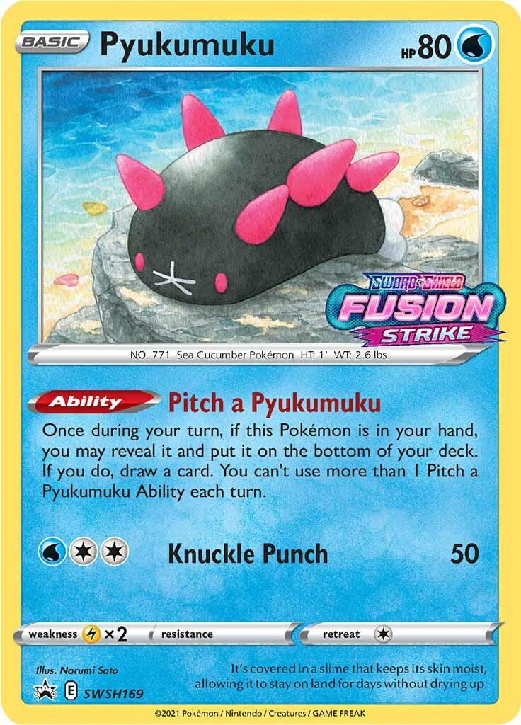 Pyukumuku (SWSH169) (Prerelease Promo) [Sword & Shield: Black Star Promos] | Exor Games Truro