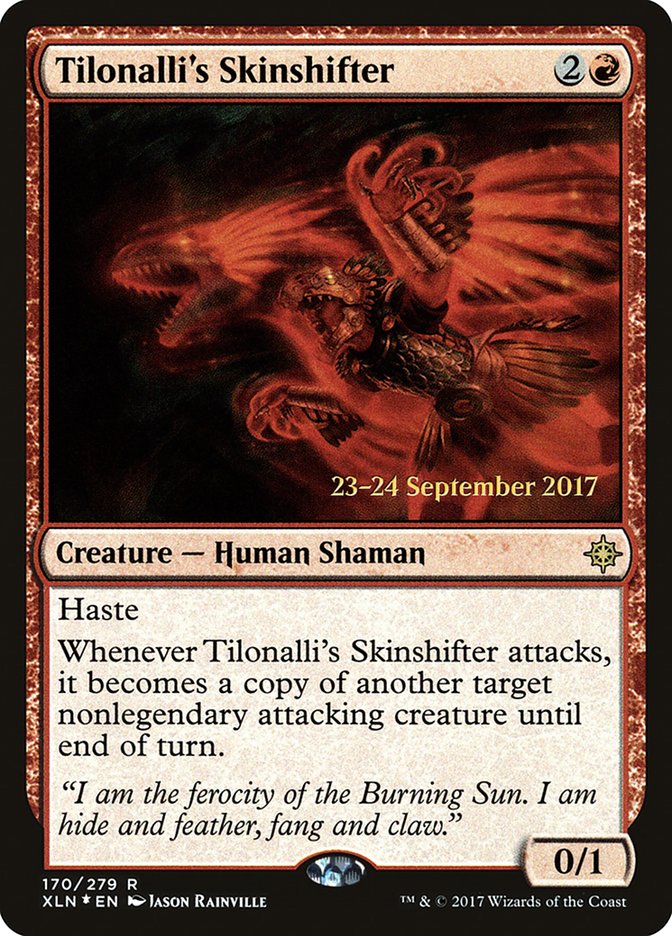 Tilonalli's Skinshifter [Ixalan Prerelease Promos] | Exor Games Truro