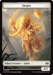Spirit (0008) // Spirit (0009) Double-Sided Token [Tarkir: Dragonstorm Tokens] | Exor Games Truro