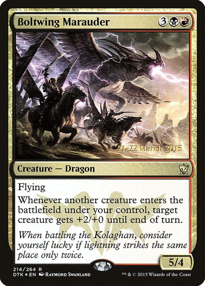 Boltwing Marauder [Dragons of Tarkir Prerelease Promos] | Exor Games Truro