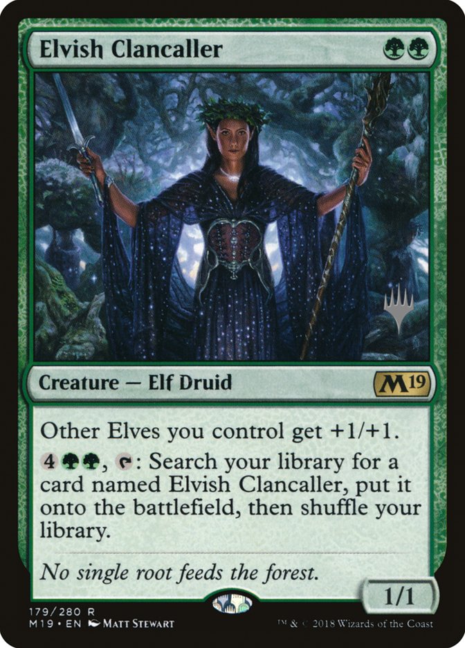 Elvish Clancaller (Promo Pack) [Core Set 2019 Promos] | Exor Games Truro