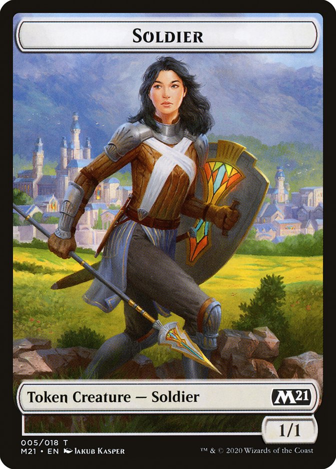 Demon // Soldier Double-Sided Token [Core Set 2021 Tokens] | Exor Games Truro