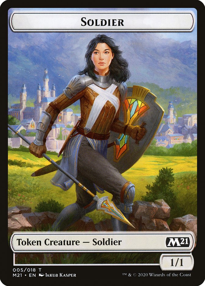 Cat (011) // Soldier Double-Sided Token [Core Set 2021 Tokens] | Exor Games Truro