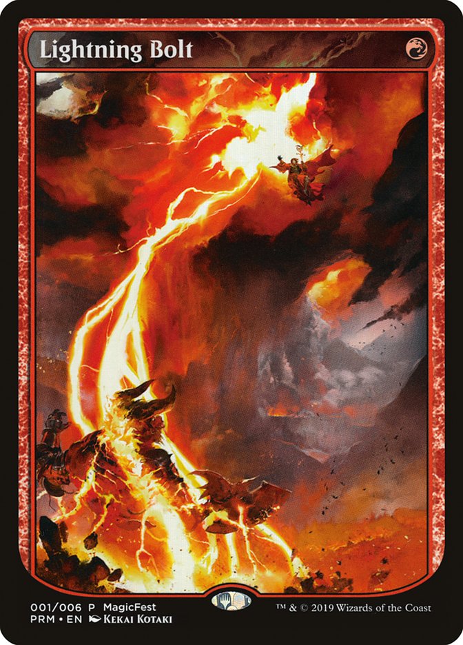 Lightning Bolt (Textless) [MagicFest 2019] | Exor Games Truro