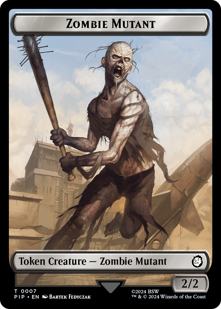 Food (0012) // Zombie Mutant Double-Sided Token [Fallout Tokens] | Exor Games Truro