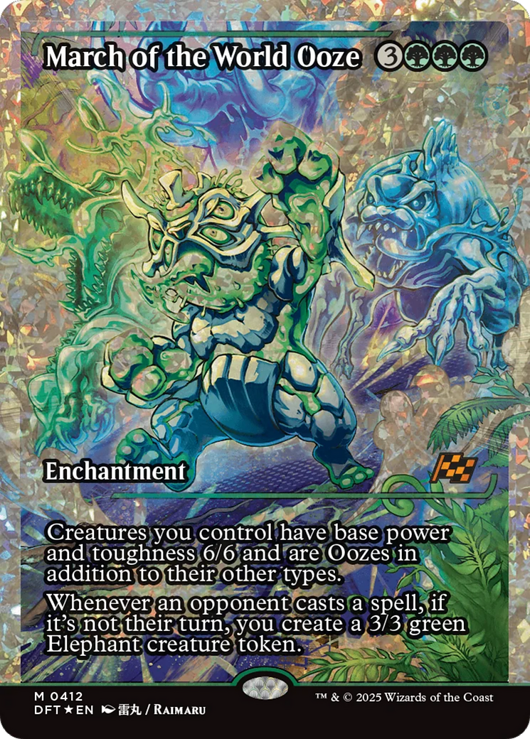 March of the World Ooze (Showcase) (Fracture Foil) [Aetherdrift] | Exor Games Truro