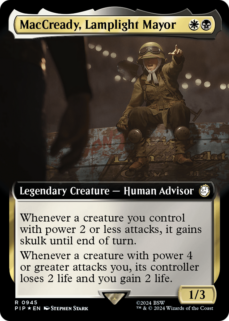 MacCready, Lamplight Mayor (Extended Art) (Surge Foil) [Fallout] | Exor Games Truro