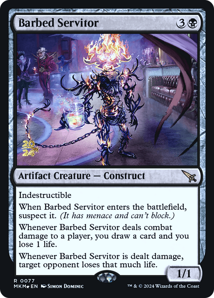 Barbed Servitor [Murders at Karlov Manor Prerelease Promos] | Exor Games Truro