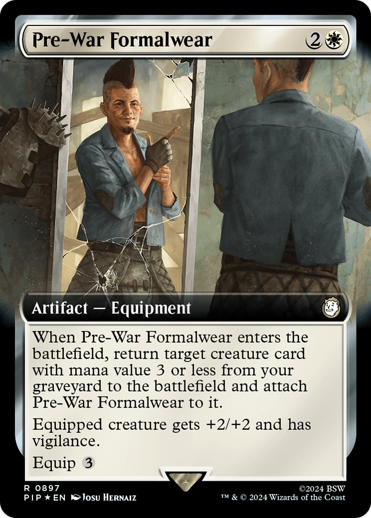 Pre-War Formalwear (Extended Art) (Surge Foil) [Fallout] | Exor Games Truro