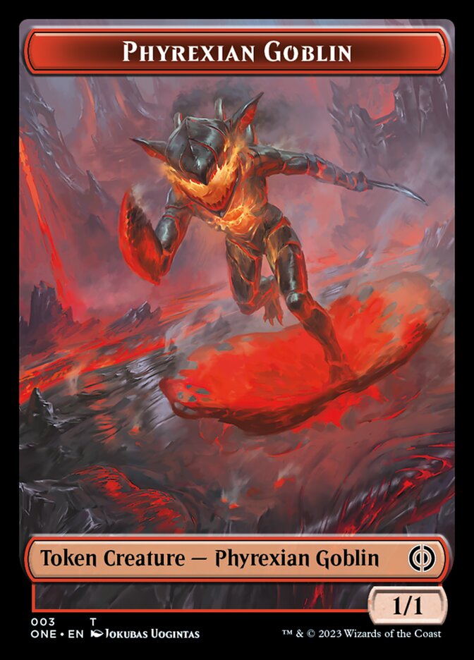 Rebel // Phyrexian Goblin Double-Sided Token [Phyrexia: All Will Be One Tokens] | Exor Games Truro