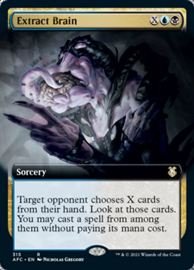Extract Brain (Extended Art) [Dungeons & Dragons: Adventures in the Forgotten Realms Commander] | Exor Games Truro