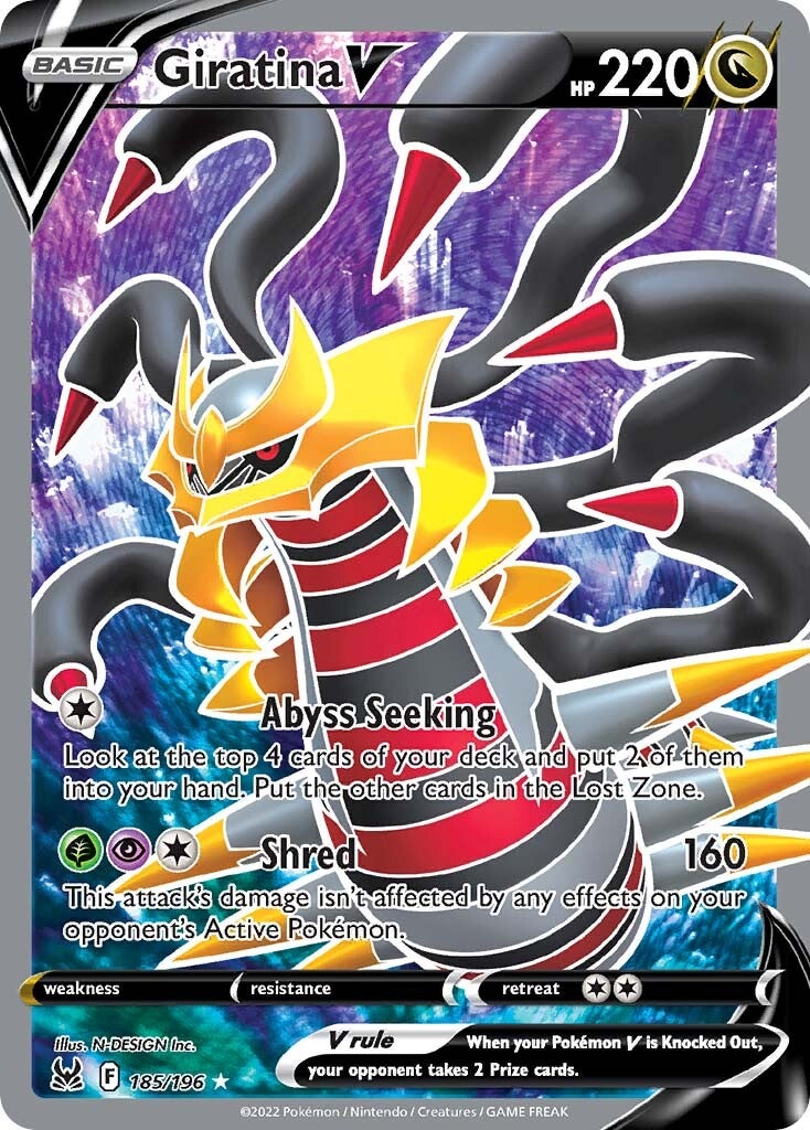 Giratina V (185/196) [Sword & Shield: Lost Origin] | Exor Games Truro