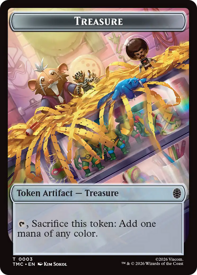 Treasure // Robot Double-Sided Token [Teenage Mutant Ninja Turtles Commander Tokens] | Exor Games Truro