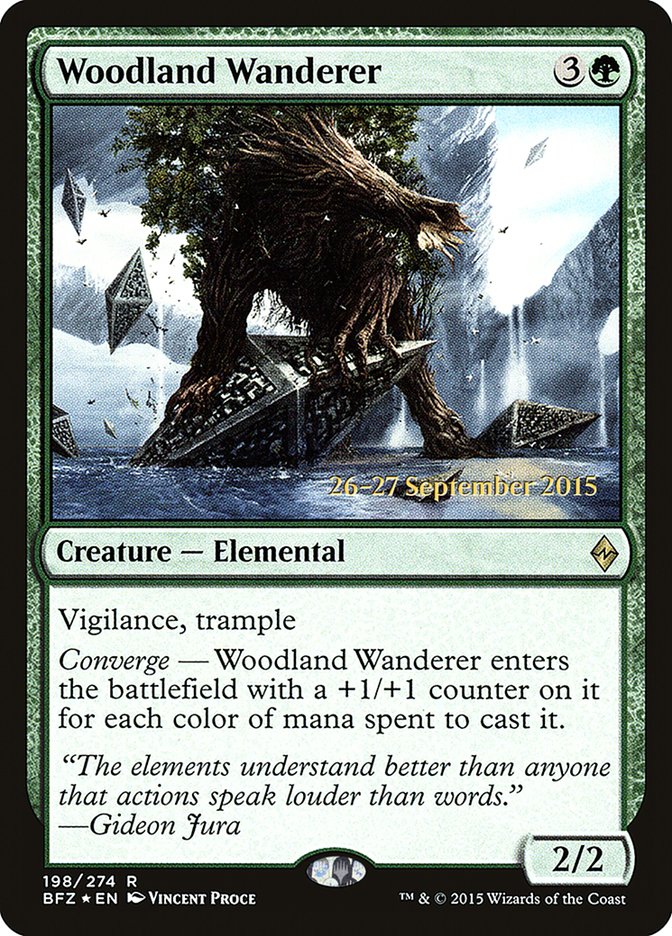 Woodland Wanderer [Battle for Zendikar Prerelease Promos] | Exor Games Truro