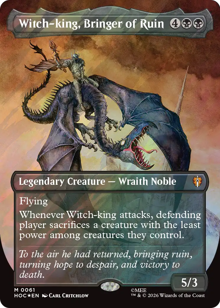 Witch-king, Bringer of Ruin (Borderless) (Surge Foil) [The Hobbit] | Exor Games Truro
