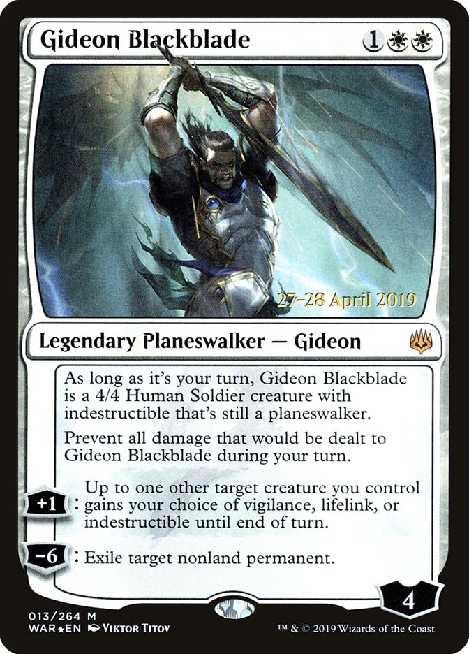 Gideon Blackblade [War of the Spark Prerelease Promos] | Exor Games Truro