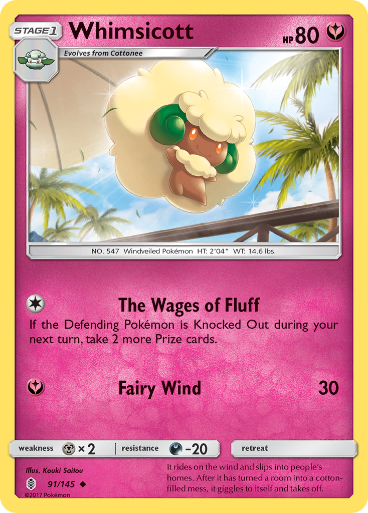 Whimsicott (91/145) [Sun & Moon: Guardians Rising] | Exor Games Truro