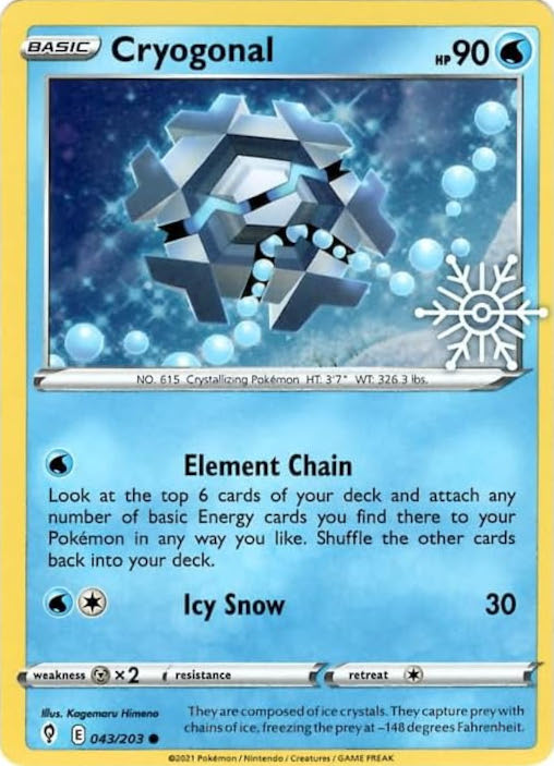 Cryogonal (043/203) (Holiday Calendar) [Sword & Shield: Evolving Skies] | Exor Games Truro