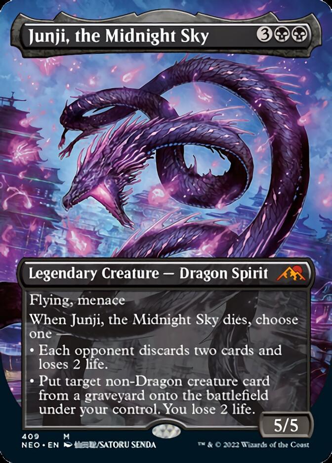 Junji, the Midnight Sky (Borderless Alternate Art) [Kamigawa: Neon Dynasty] | Exor Games Truro