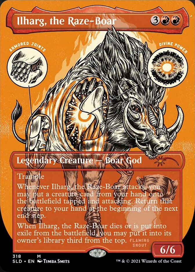 Ilharg, the Raze-Boar (Borderless Foil Etched) [Secret Lair Drop Series] | Exor Games Truro