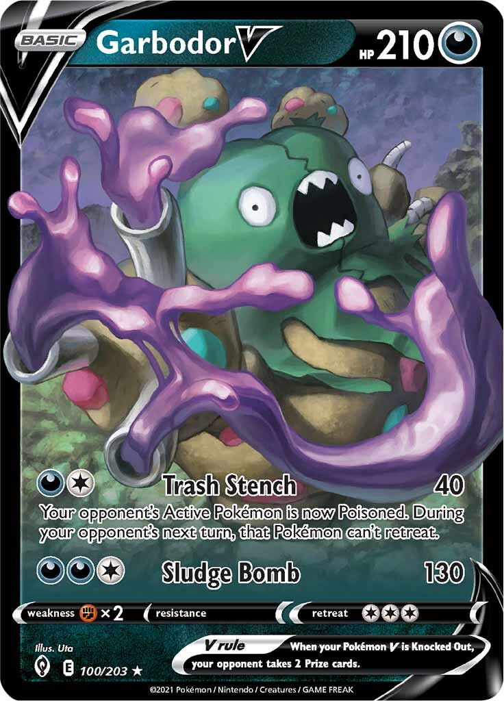 Garbodor V (100/203) [Sword & Shield: Evolving Skies] | Exor Games Truro