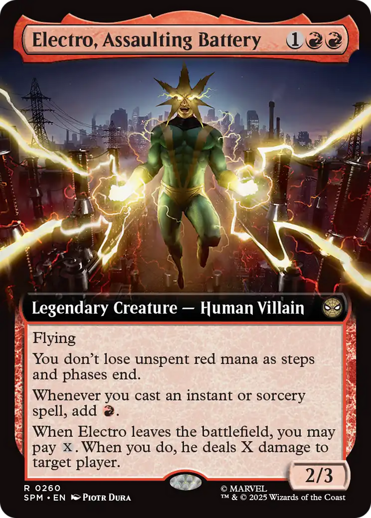 Electro, Assaulting Battery (Extended Art) [Marvel's Spider-Man] | Exor Games Truro
