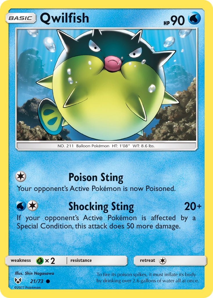 Qwilfish (21/73) [Sun & Moon: Shining Legends] | Exor Games Truro