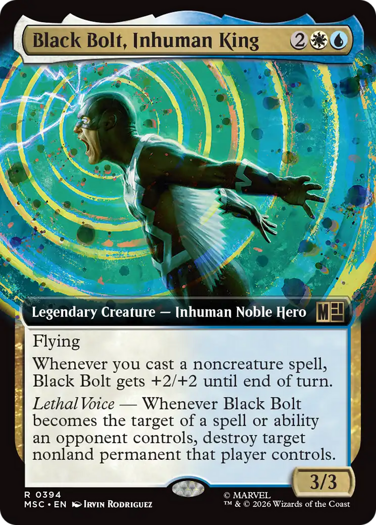 Black Bolt, Inhuman King (Extended Art) [Marvel Super Heroes Commander] | Exor Games Truro