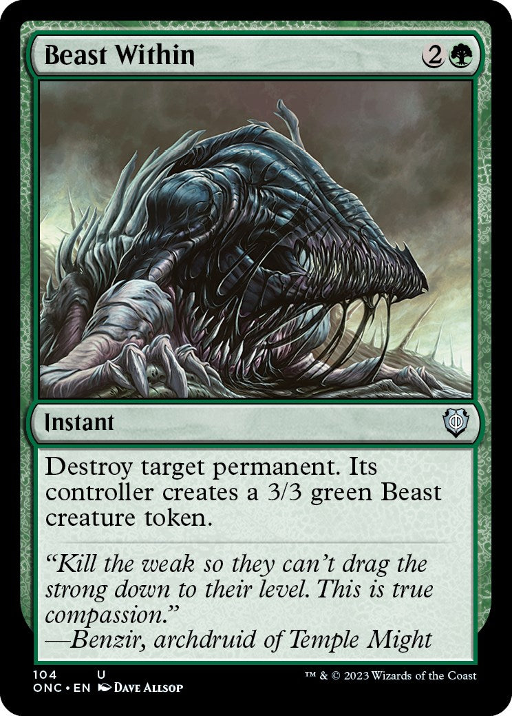 Beast Within [Phyrexia: All Will Be One Commander] | Exor Games Truro