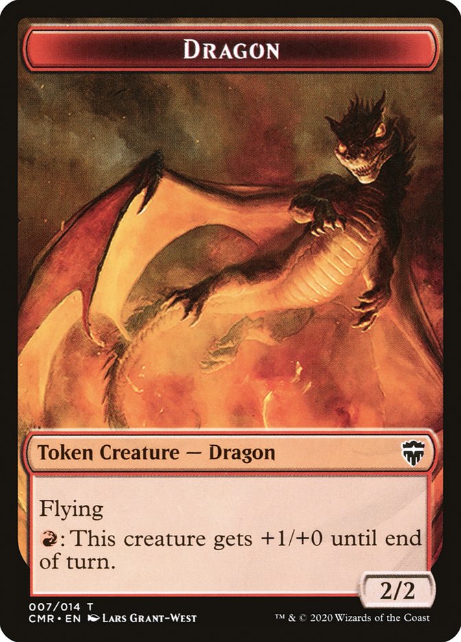Dragon // Treasure Double-Sided Token [Commander Legends Tokens] | Exor Games Truro