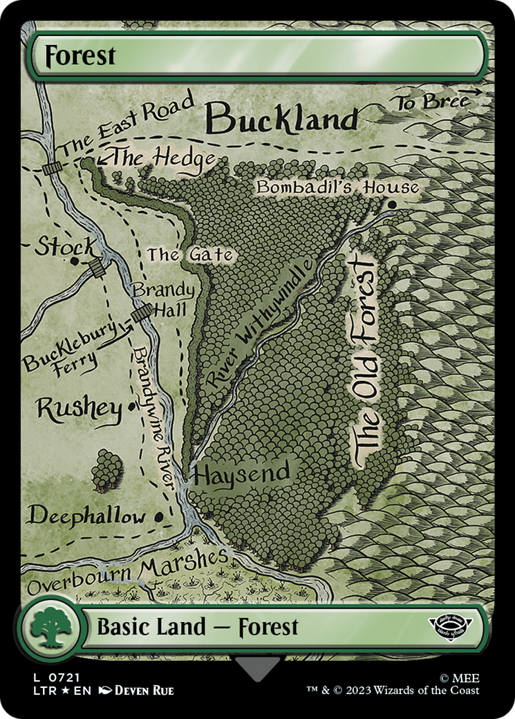 Forest (0721) (Surge Foil) [The Lord of the Rings: Tales of Middle-Earth] | Exor Games Truro