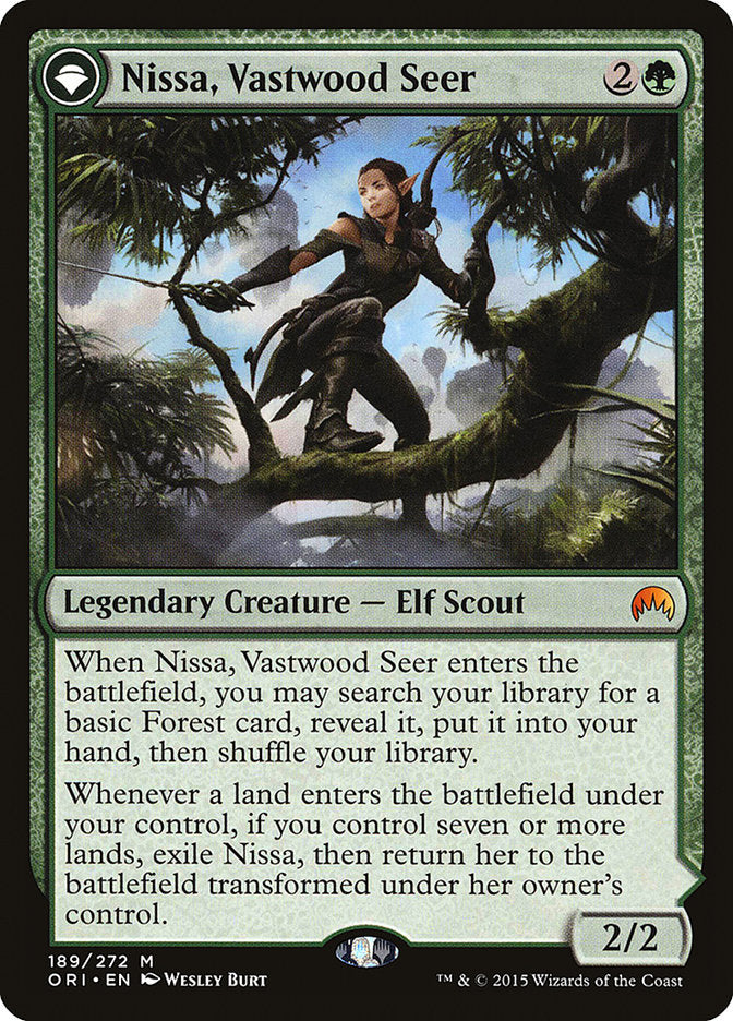 Nissa, Vastwood Seer // Nissa, Sage Animist [Magic Origins] | Exor Games Truro
