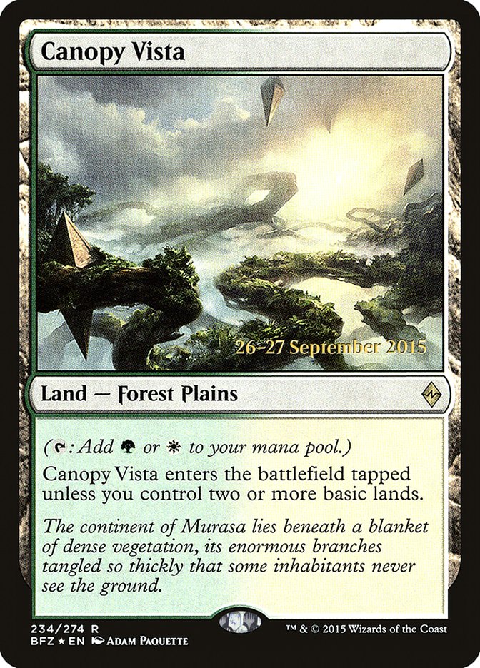 Canopy Vista [Battle for Zendikar Prerelease Promos] | Exor Games Truro