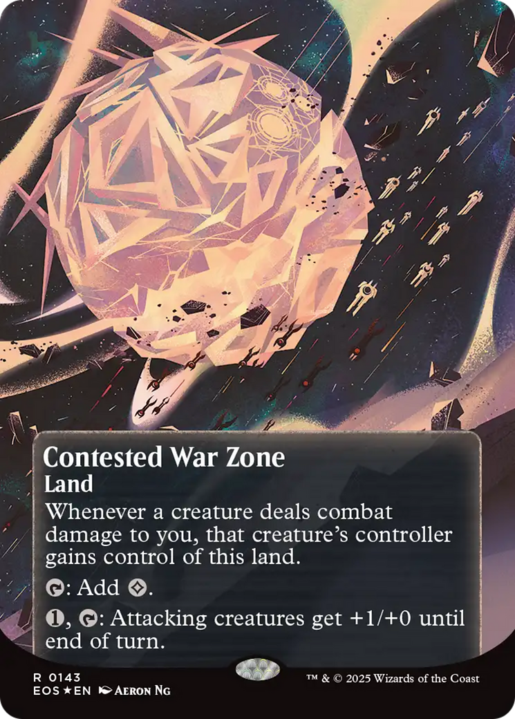 Contested War Zone (0143) (Borderless) (Galaxy Foil) [Edge of Eternities: Stellar Sights] | Exor Games Truro
