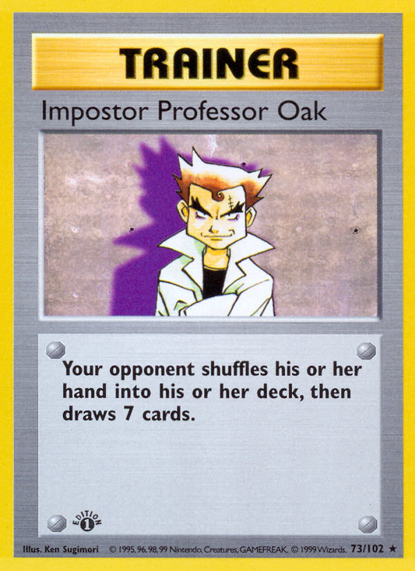 Impostor Professor Oak (73/102) (Shadowless) [Base Set 1st Edition] | Exor Games Truro