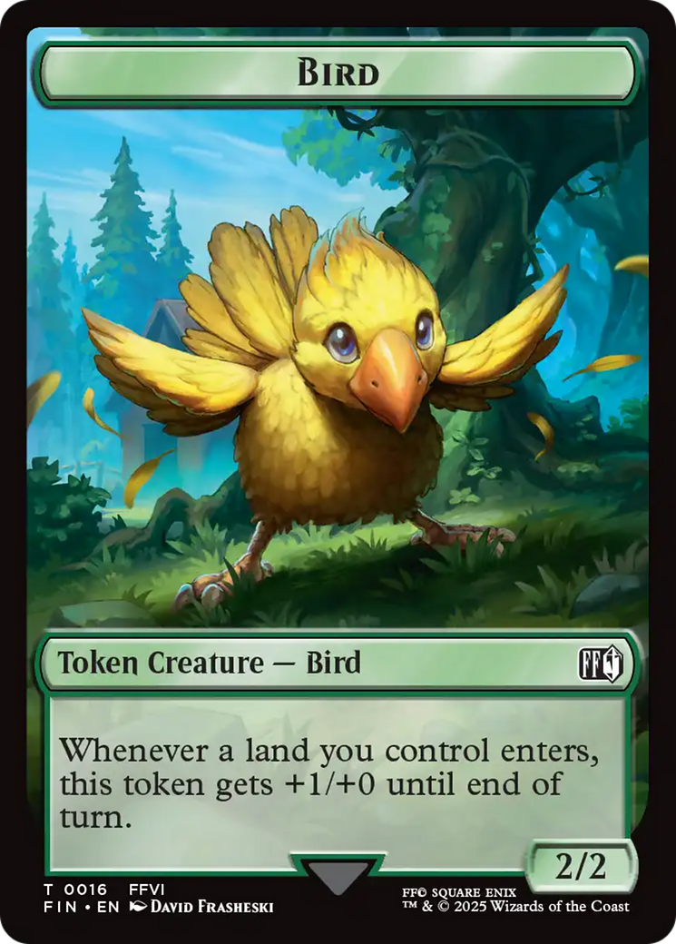 Bird (0016) // Wizard (0014) Double-Sided Token [FINAL FANTASY Tokens] | Exor Games Truro