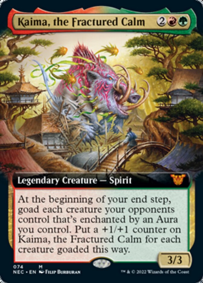 Kaima, the Fractured Calm (Extended Art) [Kamigawa: Neon Dynasty Commander] | Exor Games Truro