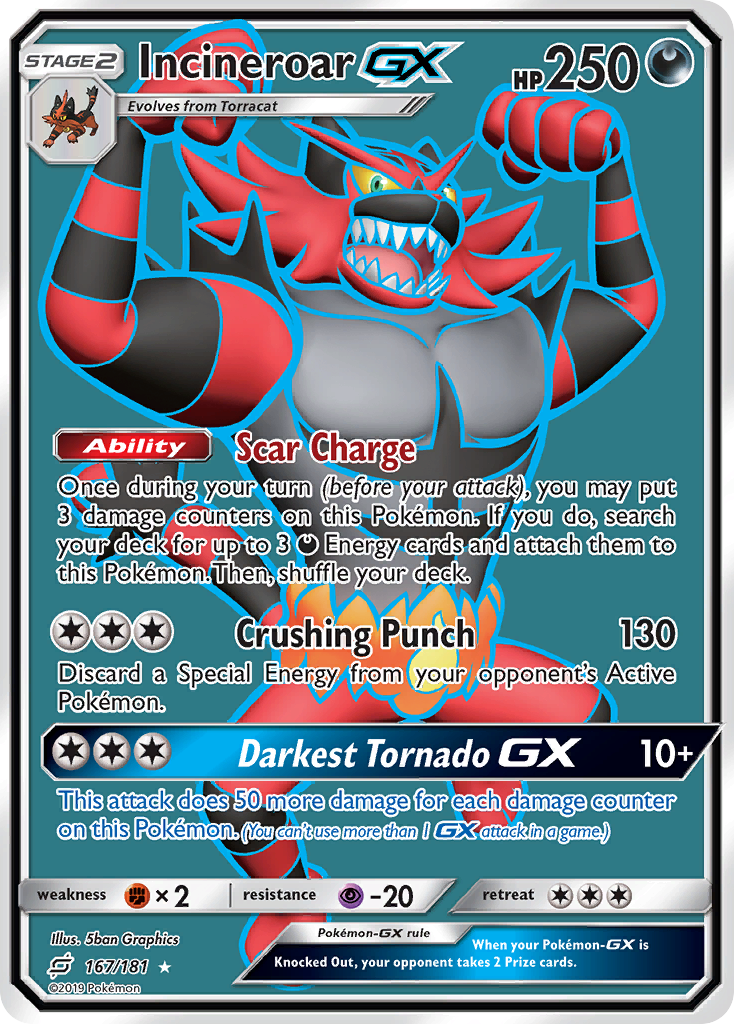 Incineroar GX (167/181) [Sun & Moon: Team Up] | Exor Games Truro