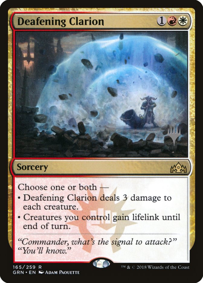 Deafening Clarion (Promo Pack) [Guilds of Ravnica Promos] | Exor Games Truro