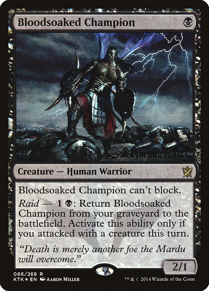 Bloodsoaked Champion [Khans of Tarkir Prerelease Promos] | Exor Games Truro