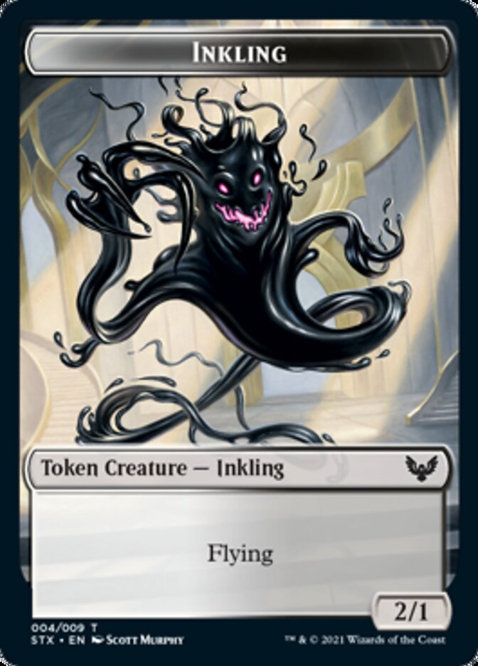 Spirit // Inkling Double-Sided Token [Strixhaven: School of Mages Tokens] | Exor Games Truro