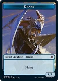 Drake // Plant Double-Sided Token [Zendikar Rising Tokens] | Exor Games Truro