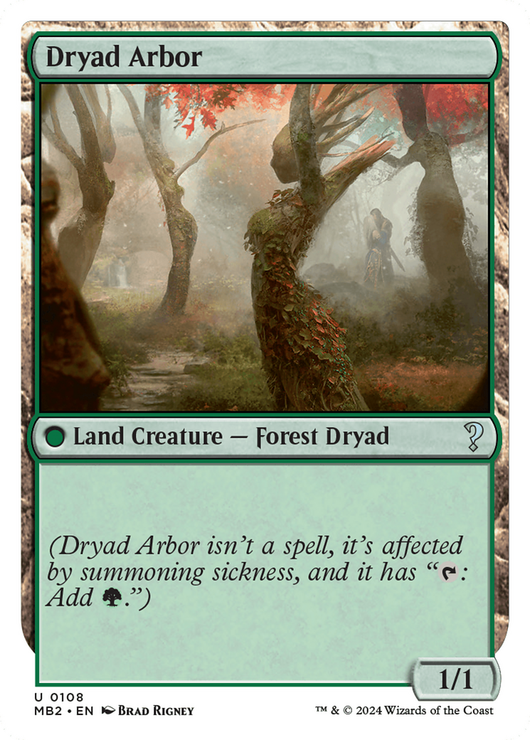 Dryad Arbor (White Border) [Mystery Booster 2] | Exor Games Truro